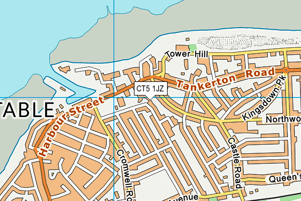 CT5 1JZ map - OS VectorMap District (Ordnance Survey) CT5 1JZ map - OS VectorMap District (Ordnance Survey)
