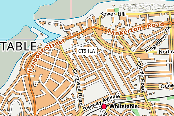 CT5 1LW map - OS VectorMap District (Ordnance Survey) CT5 1LW map - OS VectorMap District (Ordnance Survey)