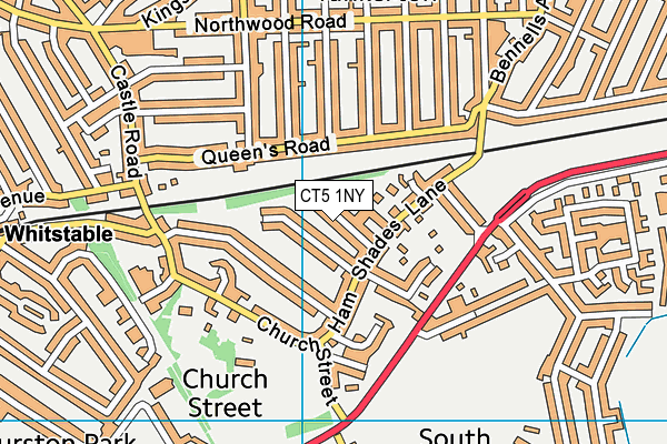 CT5 1NY map - OS VectorMap District (Ordnance Survey) CT5 1NY map - OS VectorMap District (Ordnance Survey)