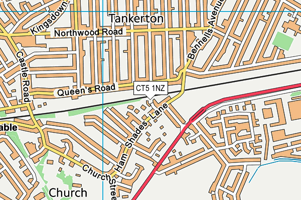 CT5 1NZ map - OS VectorMap District (Ordnance Survey) CT5 1NZ map - OS VectorMap District (Ordnance Survey)