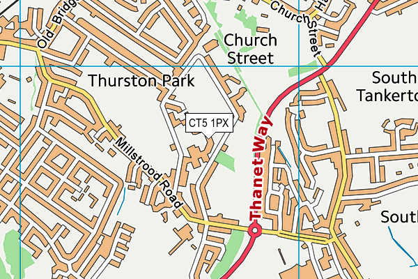 CT5 1PX map - OS VectorMap District (Ordnance Survey) CT5 1PX map - OS VectorMap District (Ordnance Survey)