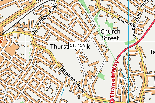 CT5 1QA map - OS VectorMap District (Ordnance Survey) CT5 1QA map - OS VectorMap District (Ordnance Survey)