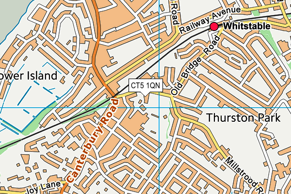 CT5 1QN map - OS VectorMap District (Ordnance Survey) CT5 1QN map - OS VectorMap District (Ordnance Survey)