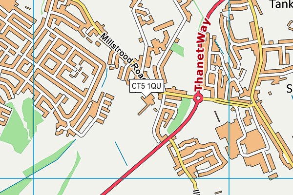 CT5 1QU map - OS VectorMap District (Ordnance Survey) CT5 1QU map - OS VectorMap District (Ordnance Survey)