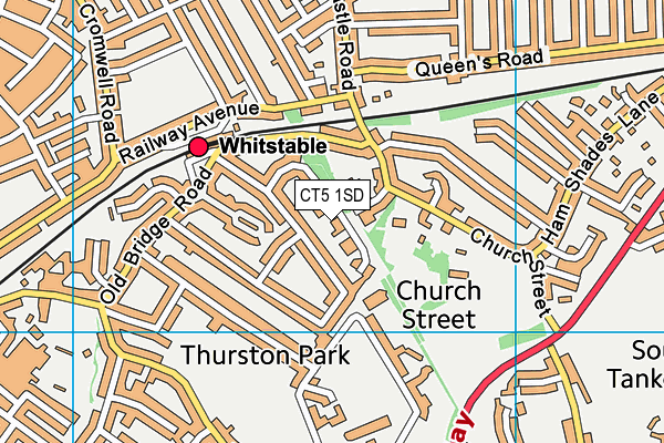CT5 1SD map - OS VectorMap District (Ordnance Survey) CT5 1SD map - OS VectorMap District (Ordnance Survey)