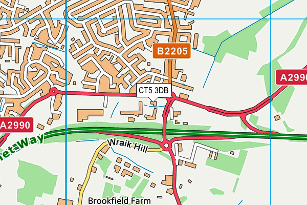CT5 3DB map - OS VectorMap District (Ordnance Survey) CT5 3DB map - OS VectorMap District (Ordnance Survey)