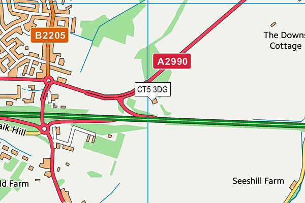 CT5 3DG map - OS VectorMap District (Ordnance Survey) CT5 3DG map - OS VectorMap District (Ordnance Survey)