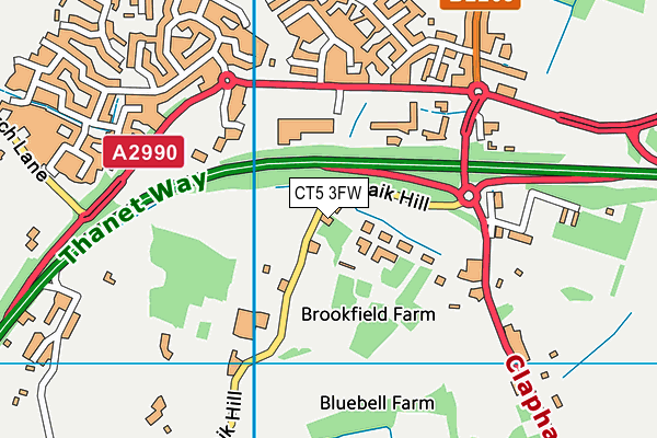 CT5 3FW map - OS VectorMap District (Ordnance Survey) CT5 3FW map - OS VectorMap District (Ordnance Survey)