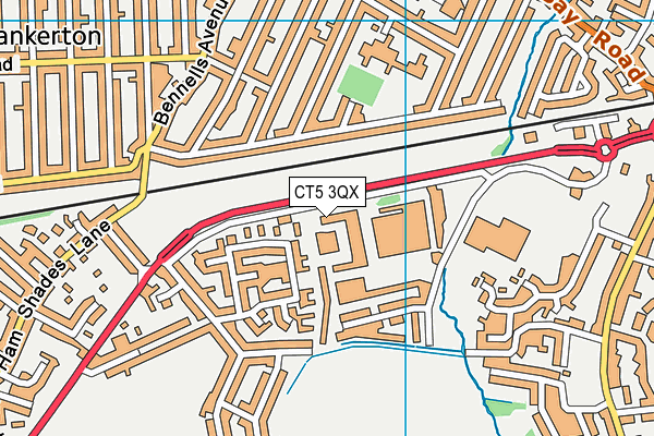 CT5 3QX map - OS VectorMap District (Ordnance Survey) CT5 3QX map - OS VectorMap District (Ordnance Survey)