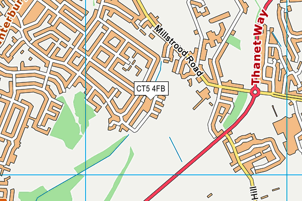 CT5 4FB map - OS VectorMap District (Ordnance Survey) CT5 4FB map - OS VectorMap District (Ordnance Survey)