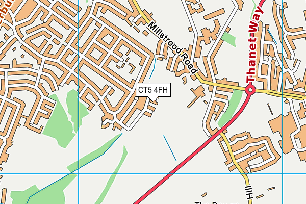 CT5 4FH map - OS VectorMap District (Ordnance Survey) CT5 4FH map - OS VectorMap District (Ordnance Survey)