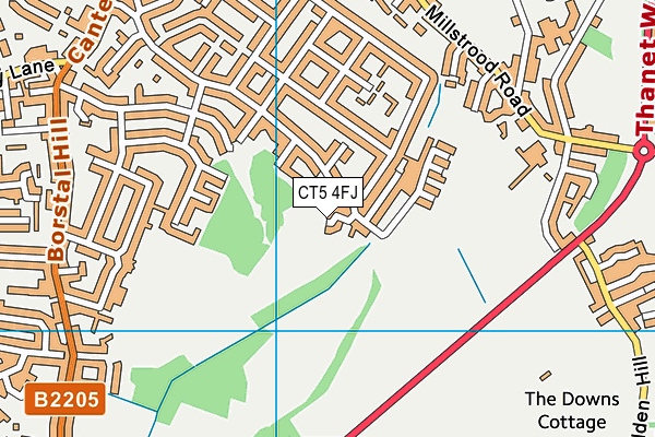 CT5 4FJ map - OS VectorMap District (Ordnance Survey) CT5 4FJ map - OS VectorMap District (Ordnance Survey)