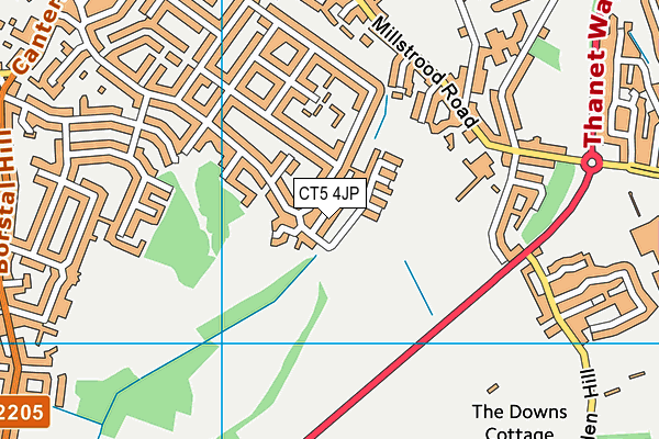 CT5 4JP map - OS VectorMap District (Ordnance Survey) CT5 4JP map - OS VectorMap District (Ordnance Survey)