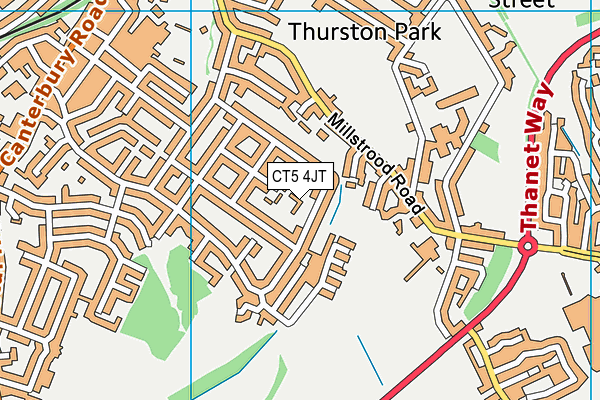 CT5 4JT map - OS VectorMap District (Ordnance Survey) CT5 4JT map - OS VectorMap District (Ordnance Survey)