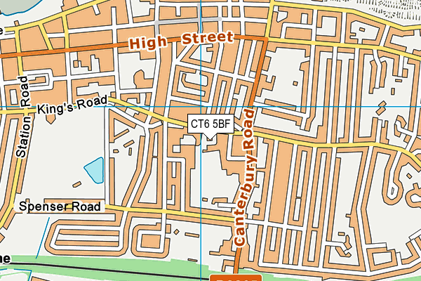 CT6 5BF map - OS VectorMap District (Ordnance Survey) CT6 5BF map - OS VectorMap District (Ordnance Survey)