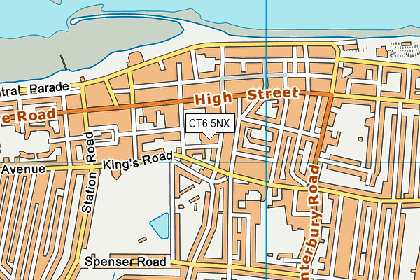 CT6 5NX map - OS VectorMap District (Ordnance Survey)