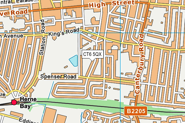 CT6 5QX map - OS VectorMap District (Ordnance Survey) CT6 5QX map - OS VectorMap District (Ordnance Survey)