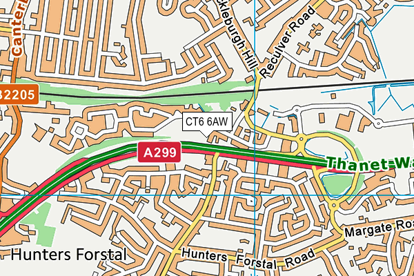 CT6 6AW map - OS VectorMap District (Ordnance Survey)
