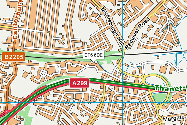 CT6 6DE map - OS VectorMap District (Ordnance Survey) CT6 6DE map - OS VectorMap District (Ordnance Survey)