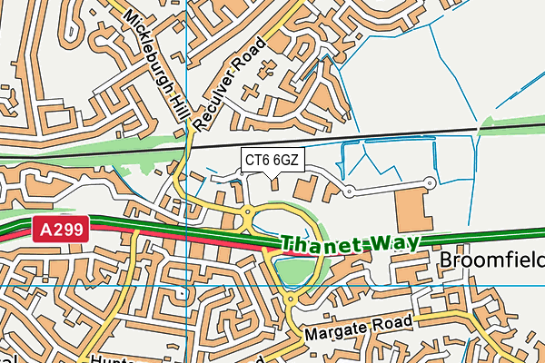CT6 6GZ map - OS VectorMap District (Ordnance Survey) CT6 6GZ map - OS VectorMap District (Ordnance Survey)