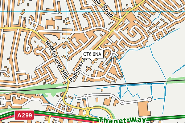 CT6 6NA map - OS VectorMap District (Ordnance Survey) CT6 6NA map - OS VectorMap District (Ordnance Survey)