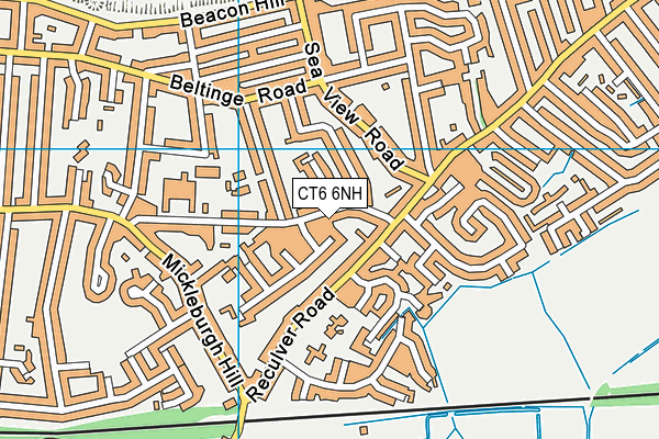 CT6 6NH map - OS VectorMap District (Ordnance Survey) CT6 6NH map - OS VectorMap District (Ordnance Survey)