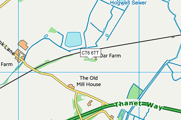 CT6 6TT map - OS VectorMap District (Ordnance Survey) CT6 6TT map - OS VectorMap District (Ordnance Survey)