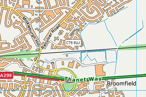 CT6 6UJ map - OS VectorMap District (Ordnance Survey) CT6 6UJ map - OS VectorMap District (Ordnance Survey)