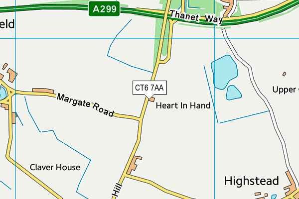CT6 7AA map - OS VectorMap District (Ordnance Survey) CT6 7AA map - OS VectorMap District (Ordnance Survey)