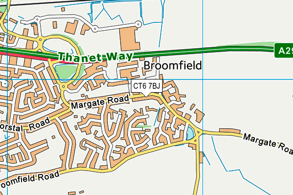 CT6 7BJ map - OS VectorMap District (Ordnance Survey) CT6 7BJ map - OS VectorMap District (Ordnance Survey)