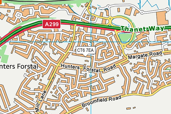 CT6 7EA map - OS VectorMap District (Ordnance Survey) CT6 7EA map - OS VectorMap District (Ordnance Survey)