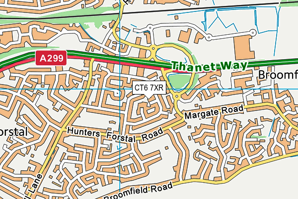 CT6 7XR map - OS VectorMap District (Ordnance Survey)