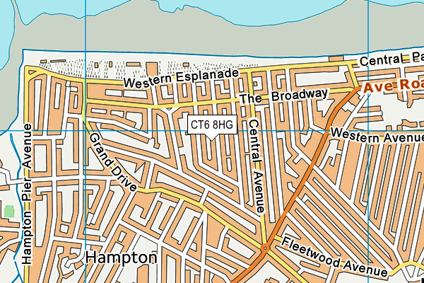CT6 8HG map - OS VectorMap District (Ordnance Survey) CT6 8HG map - OS VectorMap District (Ordnance Survey)