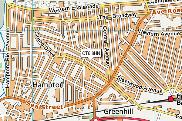 CT6 8HN map - OS VectorMap District (Ordnance Survey) CT6 8HN map - OS VectorMap District (Ordnance Survey)