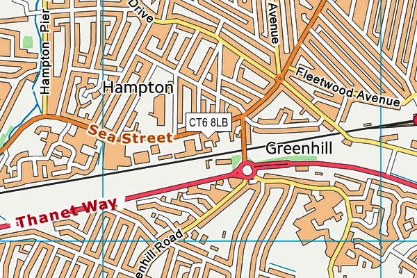 CT6 8LB map - OS VectorMap District (Ordnance Survey) CT6 8LB map - OS VectorMap District (Ordnance Survey)