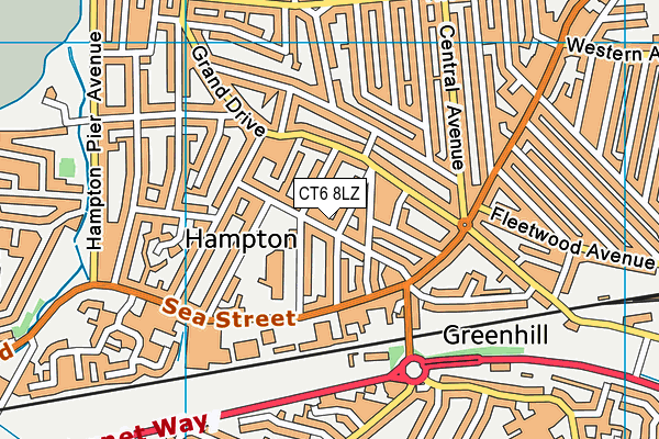CT6 8LZ map - OS VectorMap District (Ordnance Survey) CT6 8LZ map - OS VectorMap District (Ordnance Survey)