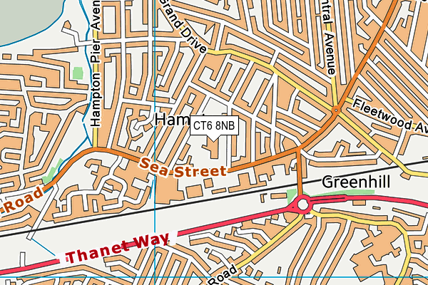 CT6 8NB map - OS VectorMap District (Ordnance Survey) CT6 8NB map - OS VectorMap District (Ordnance Survey)