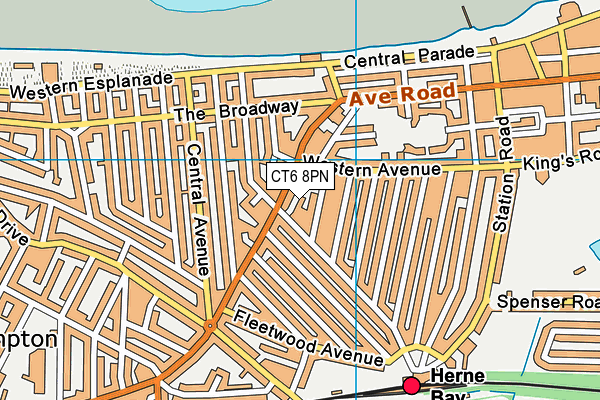 CT6 8PN map - OS VectorMap District (Ordnance Survey) CT6 8PN map - OS VectorMap District (Ordnance Survey)