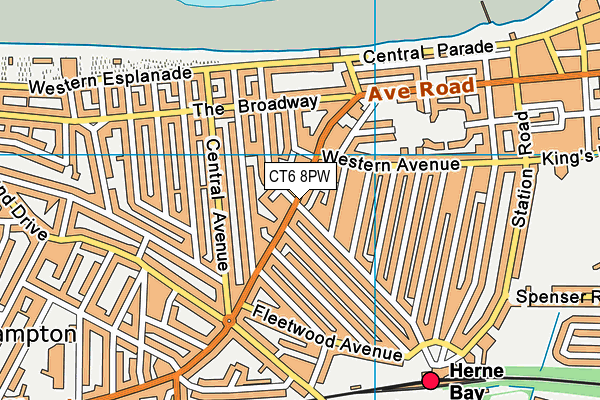 CT6 8PW map - OS VectorMap District (Ordnance Survey) CT6 8PW map - OS VectorMap District (Ordnance Survey)