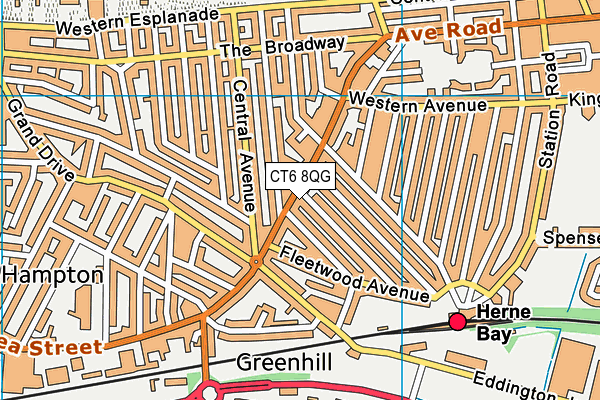 CT6 8QG map - OS VectorMap District (Ordnance Survey) CT6 8QG map - OS VectorMap District (Ordnance Survey)