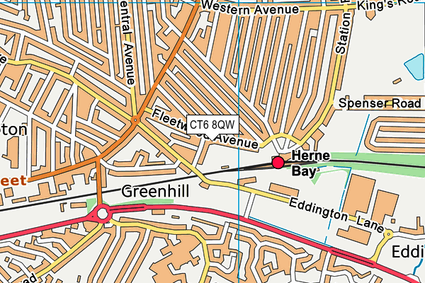 CT6 8QW map - OS VectorMap District (Ordnance Survey) CT6 8QW map - OS VectorMap District (Ordnance Survey)