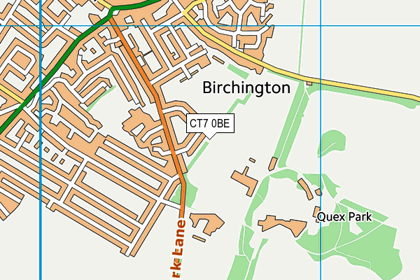 CT7 0BE map - OS VectorMap District (Ordnance Survey) CT7 0BE map - OS VectorMap District (Ordnance Survey)