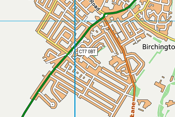 CT7 0BT map - OS VectorMap District (Ordnance Survey) CT7 0BT map - OS VectorMap District (Ordnance Survey)