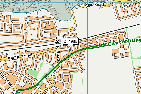 CT7 9BD map - OS VectorMap District (Ordnance Survey) CT7 9BD map - OS VectorMap District (Ordnance Survey)