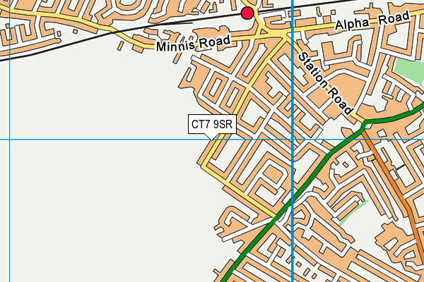 CT7 9SR map - OS VectorMap District (Ordnance Survey) CT7 9SR map - OS VectorMap District (Ordnance Survey)