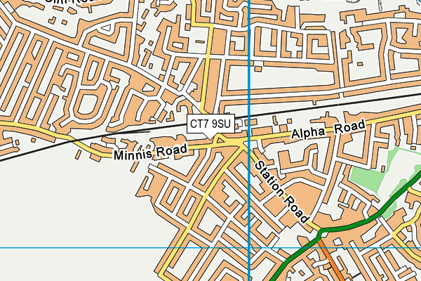 CT7 9SU map - OS VectorMap District (Ordnance Survey) CT7 9SU map - OS VectorMap District (Ordnance Survey)