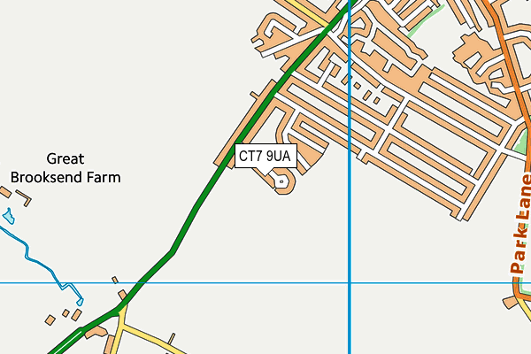 CT7 9UA map - OS VectorMap District (Ordnance Survey) CT7 9UA map - OS VectorMap District (Ordnance Survey)