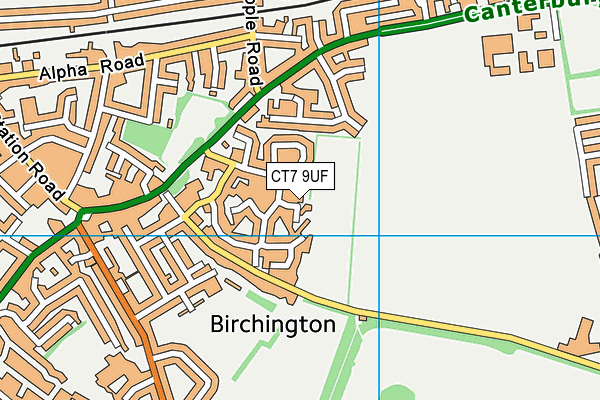 CT7 9UF map - OS VectorMap District (Ordnance Survey) CT7 9UF map - OS VectorMap District (Ordnance Survey)