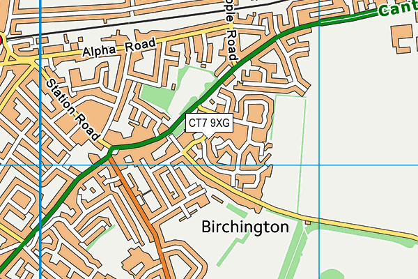 CT7 9XG map - OS VectorMap District (Ordnance Survey) CT7 9XG map - OS VectorMap District (Ordnance Survey)