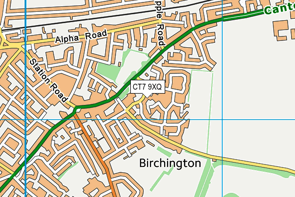 CT7 9XQ map - OS VectorMap District (Ordnance Survey) CT7 9XQ map - OS VectorMap District (Ordnance Survey)